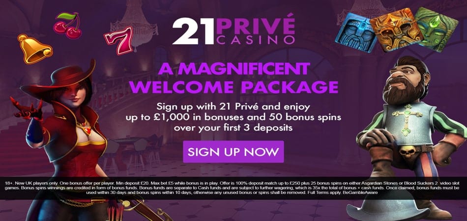 21Prive casino free spins