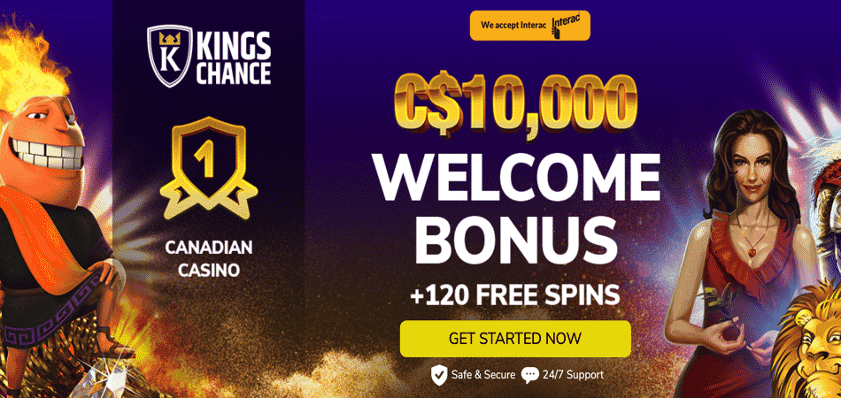 120 Free Spins + C$10.000 Welcome Bonus