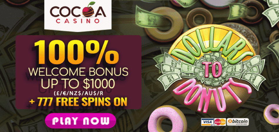 777 Free Spins on Dollars to Donuts (AU/NZ Offer) - Cocoa Casino