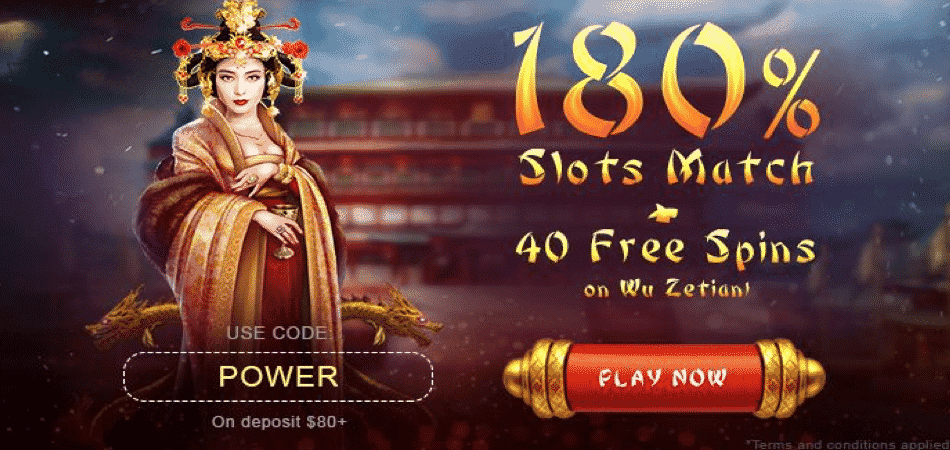 40 free spins in Wu Zetian at BoVegas Casino