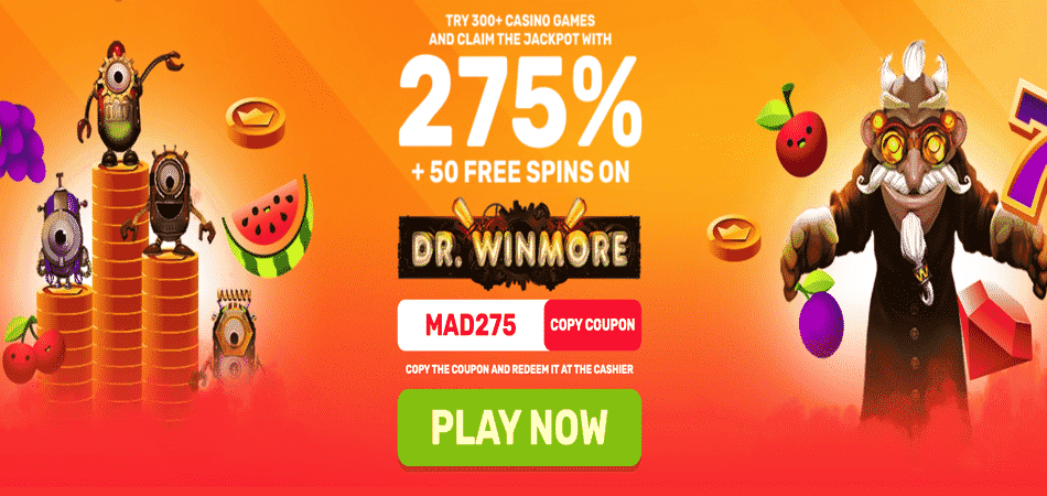 50 Free Spins Bonus Code for Dr. Win More - Slot Madness Casino