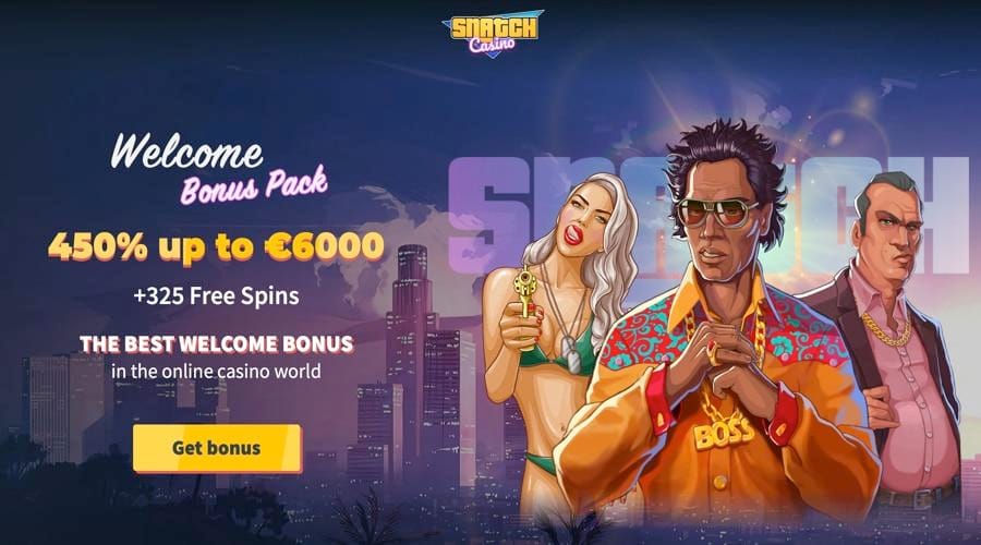 325 Free Spins in Snatch Casino - No bonus code needed