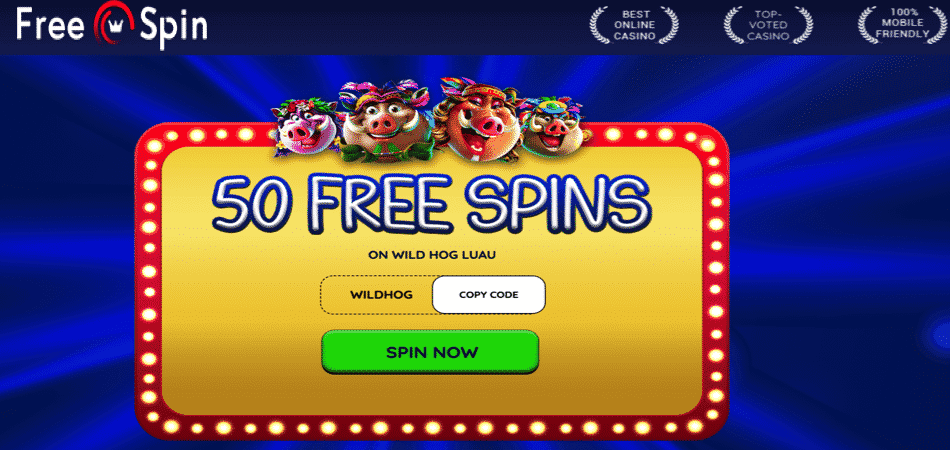 Wild Hog Luau Bonus code in FreeSpin Casino