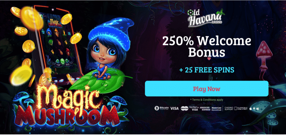 25 Free Spins on Magic Mushrooms - Old Havana