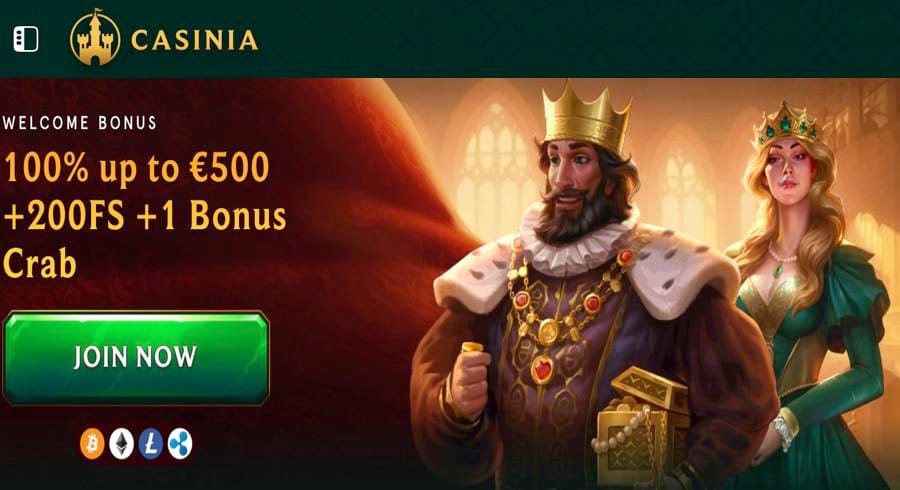 Casinia Free Spins Bonus