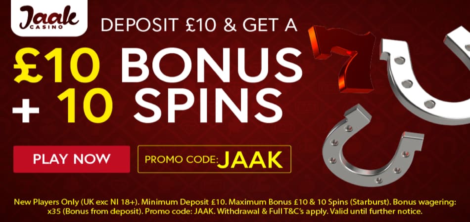 Jaak Casino Bonus Code