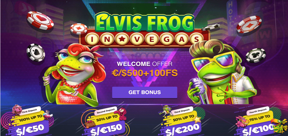 Elvis Frog slots free spins bonus at Ilucki Casino