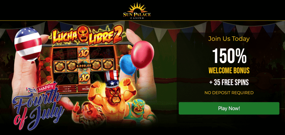 150% Bonus + 35 Free Spins – Lucha Libre – 4th July