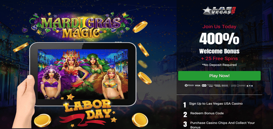 Labor Day Bonus Code for Mardi Gras Magic