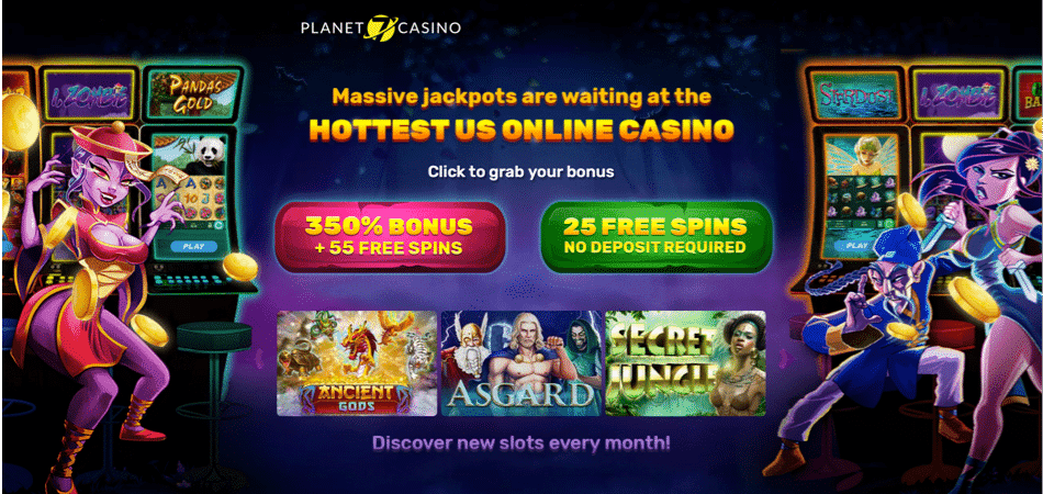 Free Spins bonus codes in Planet Casino