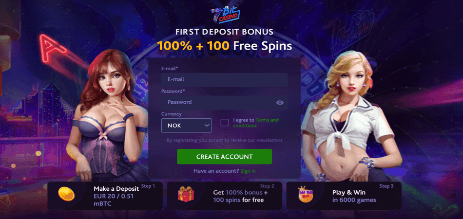 100 Free Spins for Norwegian Players - 7Bit Casino