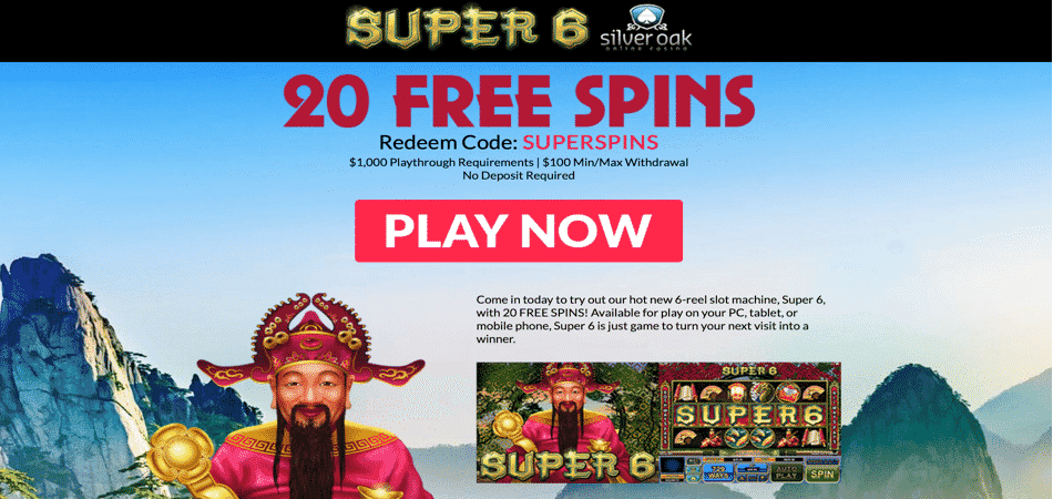 Super 6 slots bonus code