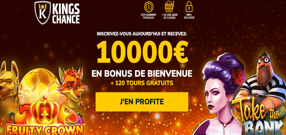 120 free spins in Take the Bank slots