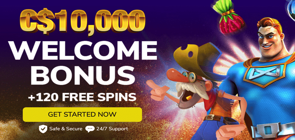 120 Free Spins + CA$10.000 Package - Canada