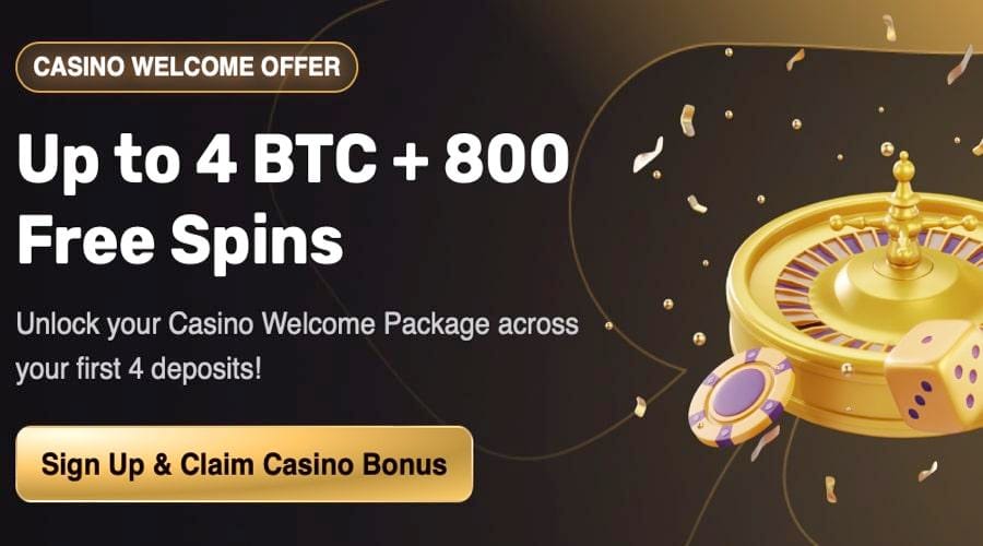 Get 4BTC + 800 Free Spins in PlayBet Casino