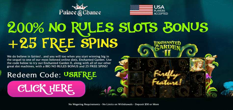 25 Free Spins in Enchanted Garden 2 slots