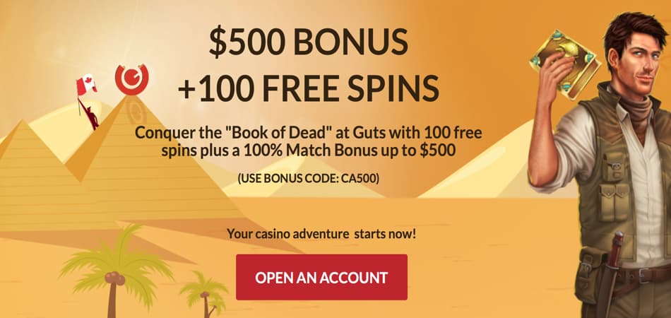 Guts Casino Sign up Bonus