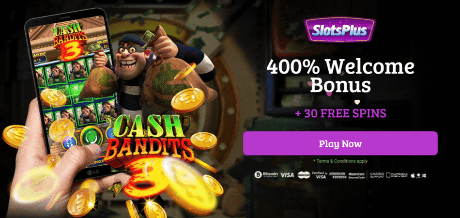 30 Free Spins on Cash Bandits 3 - Slots Plus