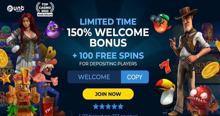 100 Free Spins in PuntCasino