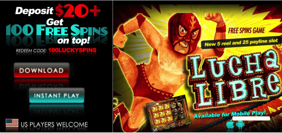 Lucha Libre Free Spins Bonus Code at Slotocash